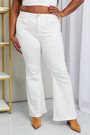 RISEN Full Size Flare Leg Jeans with Pockets