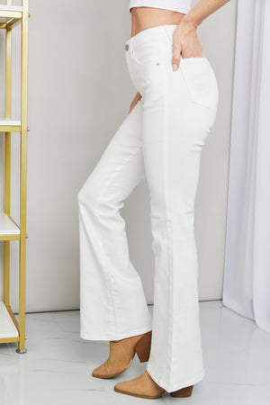 RISEN Full Size Flare Leg Jeans with Pockets