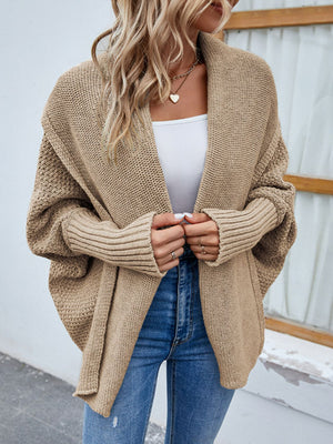 Dolman Sleeve Open Front Cardigan