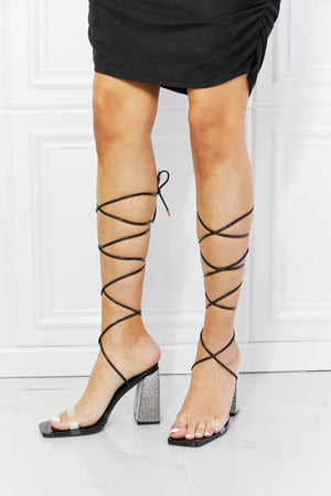 Cape Robbin Strappy Rhinestone Block Heels