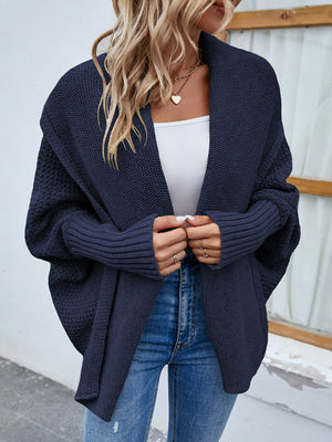 Dolman Sleeve Open Front Cardigan