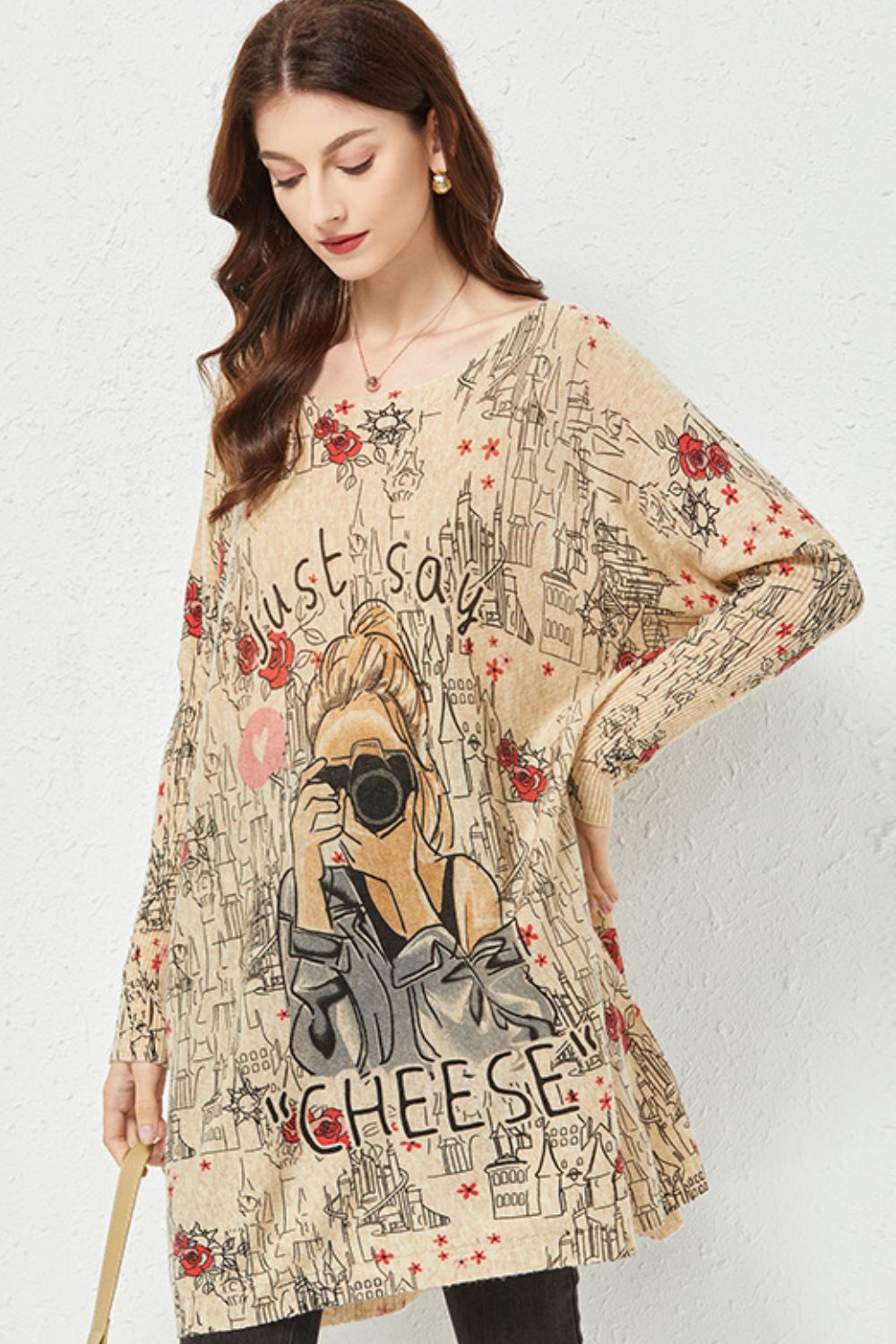 Don't Waste A Moment Printed Knit Top