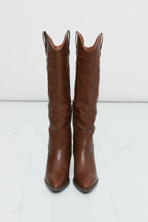 Forever Link Faux Leather Embroidered Cowboy Boots