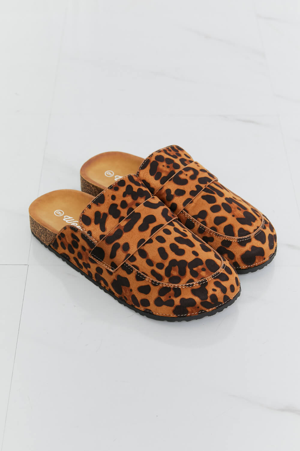 Weeboo Leopard Flat Mules