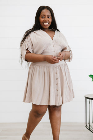 Davi & Dani Stay a Little Longer Full Size Pleated Mini Dress