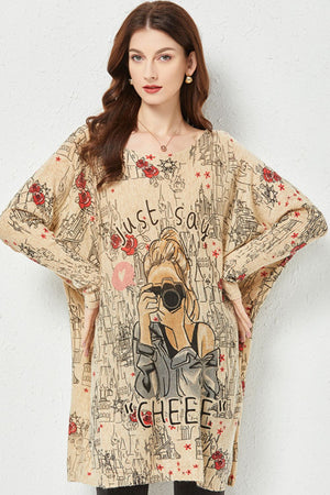 Don't Waste A Moment Printed Knit Top