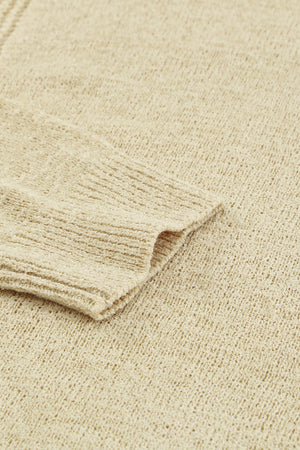 Round Neck Drop Shoulder Knitted Pullover
