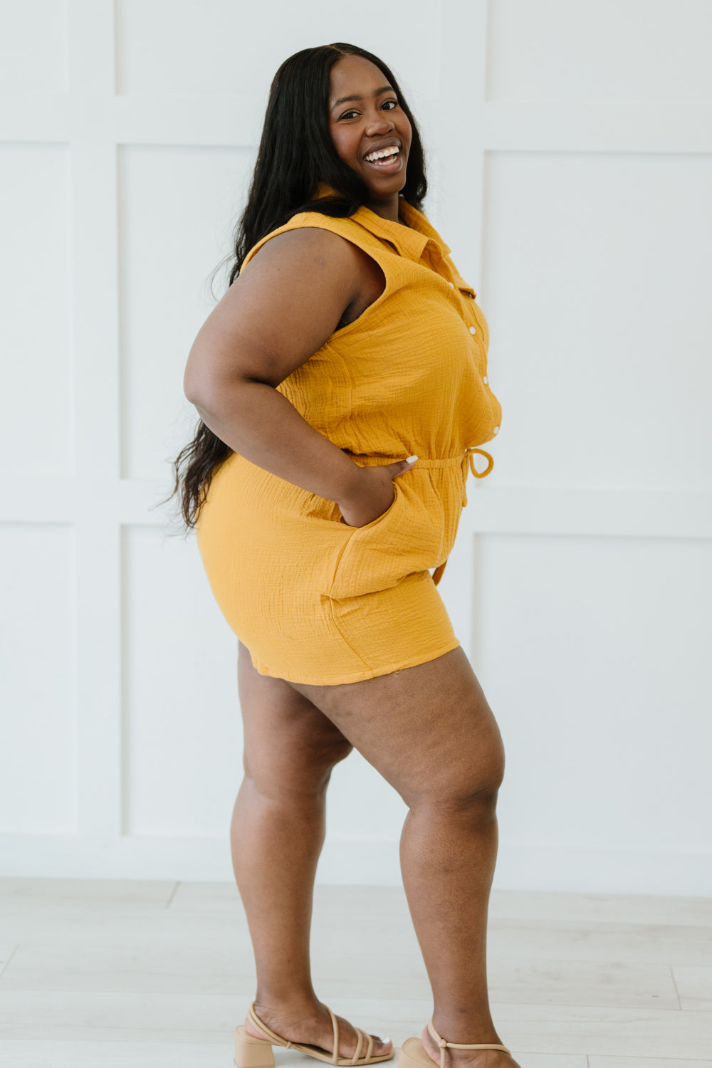 Ninexis My Love Full Size Run Button-Up Romper