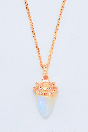 18K Gold-Plated Moonstone Pendant Necklace