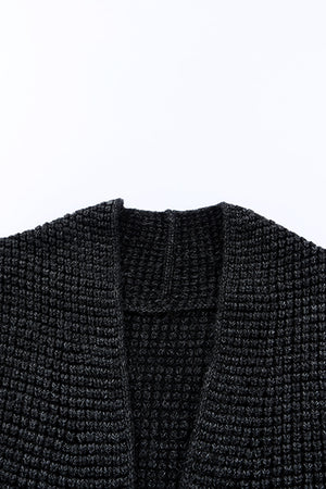Heathered Open Front Longline Cardigan
