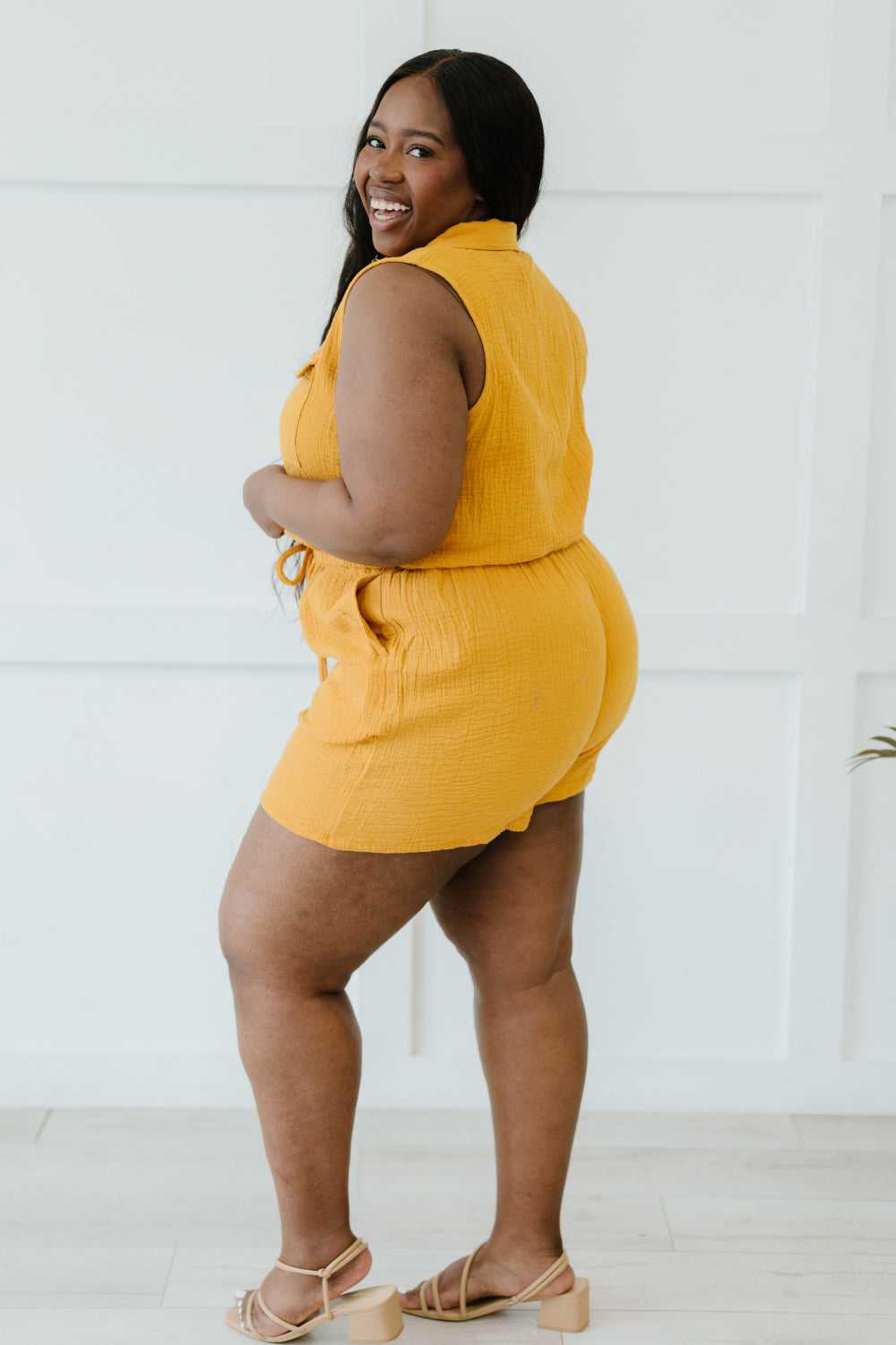 Ninexis My Love Full Size Run Button-Up Romper