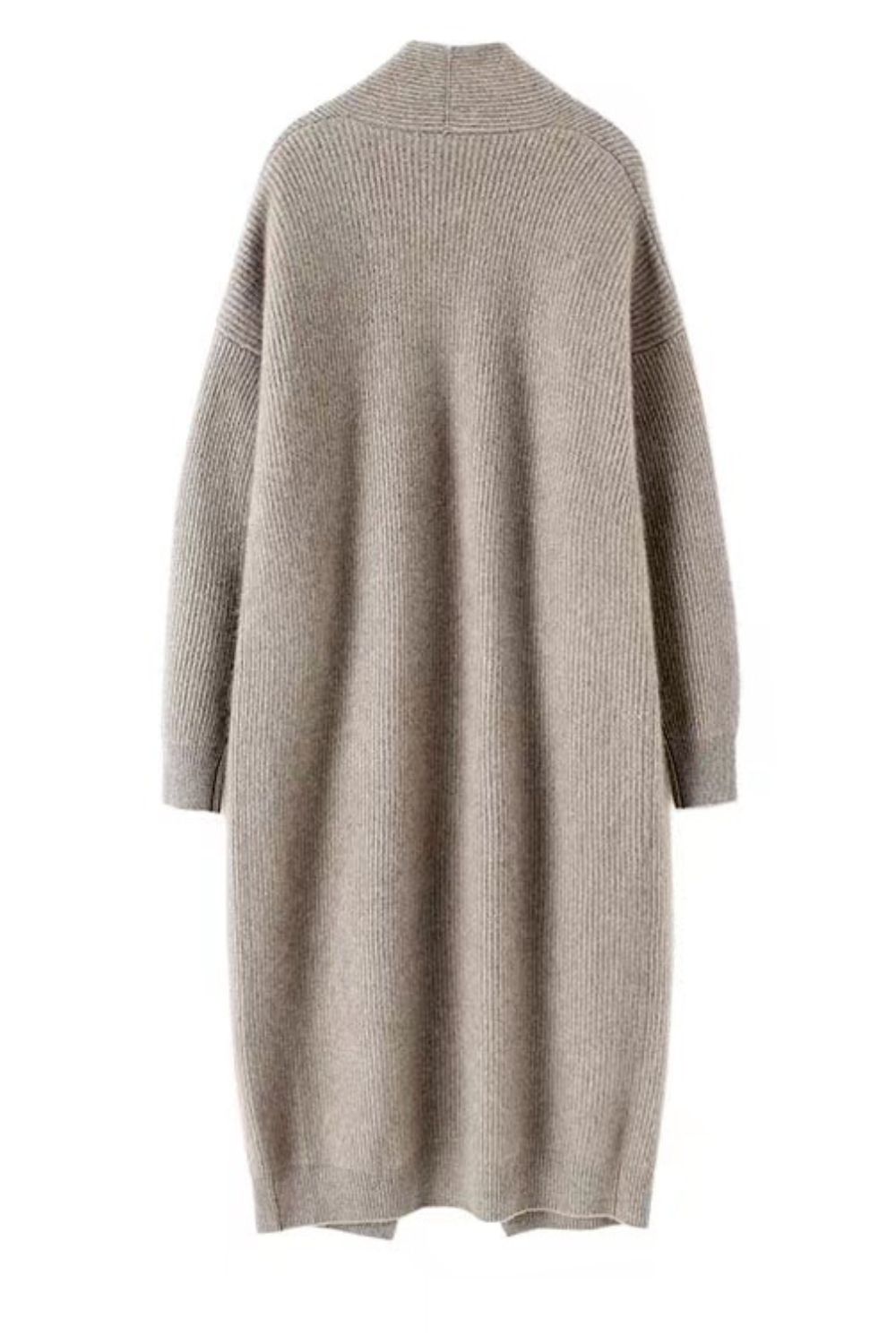 Open Front Duster Cardigan with Double Pockets