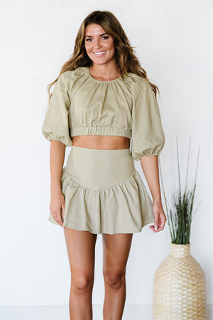 HFVE Here and Now Crop Top and Mini Skirt Set
