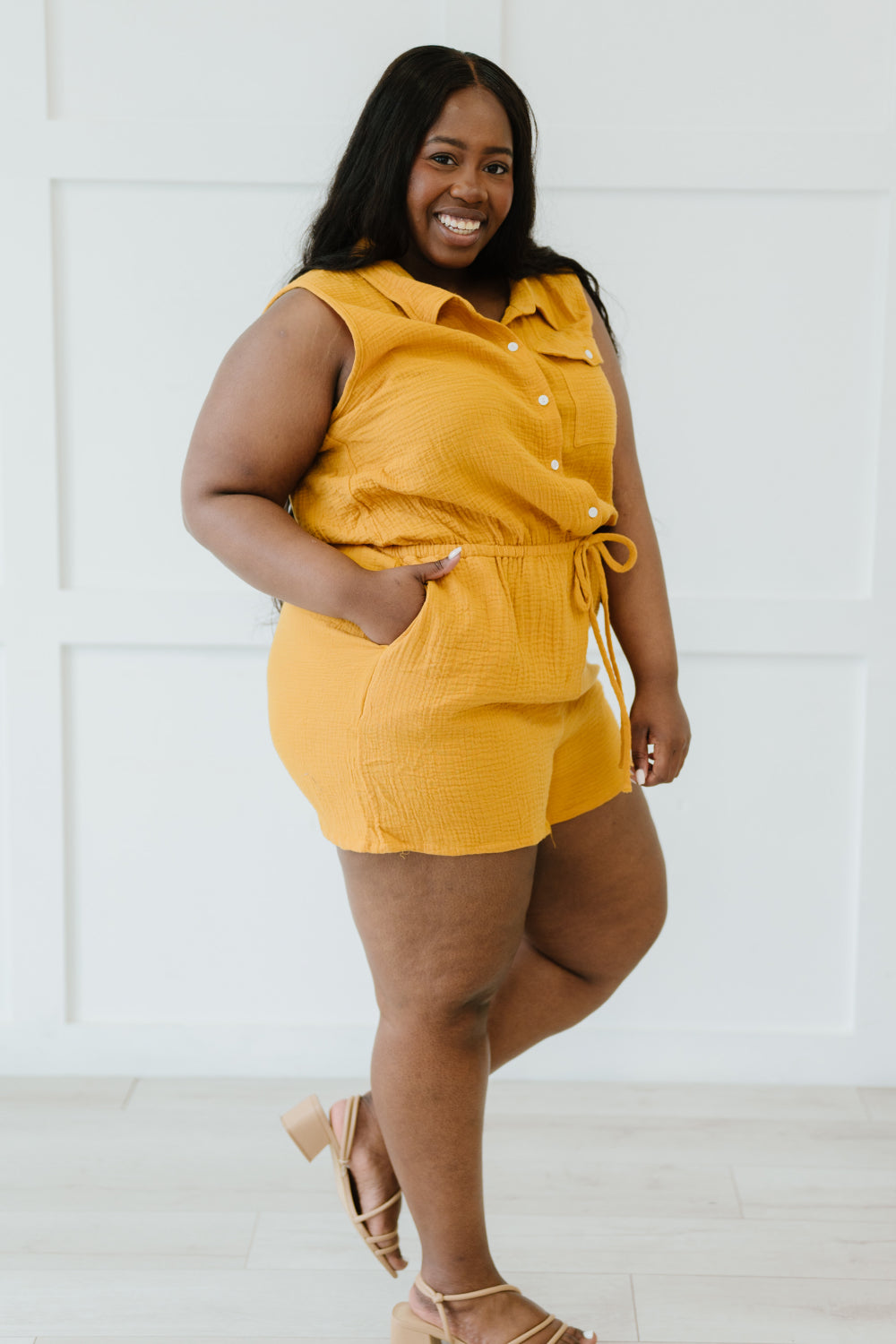 Ninexis My Love Full Size Run Button-Up Romper