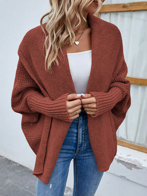 Dolman Sleeve Open Front Cardigan