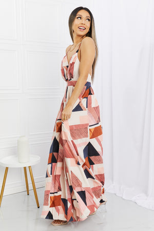Sweet Generis Piecing It Together Full Size Printed Sleeveless Dress