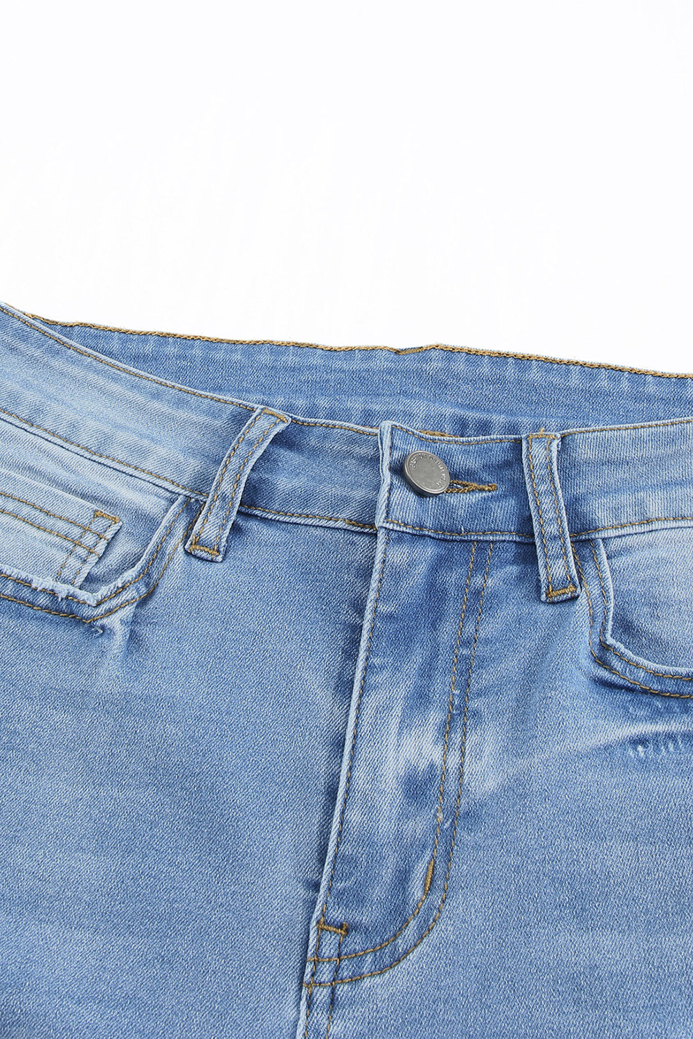 Distressed Acid Wash Jeans with Pockets